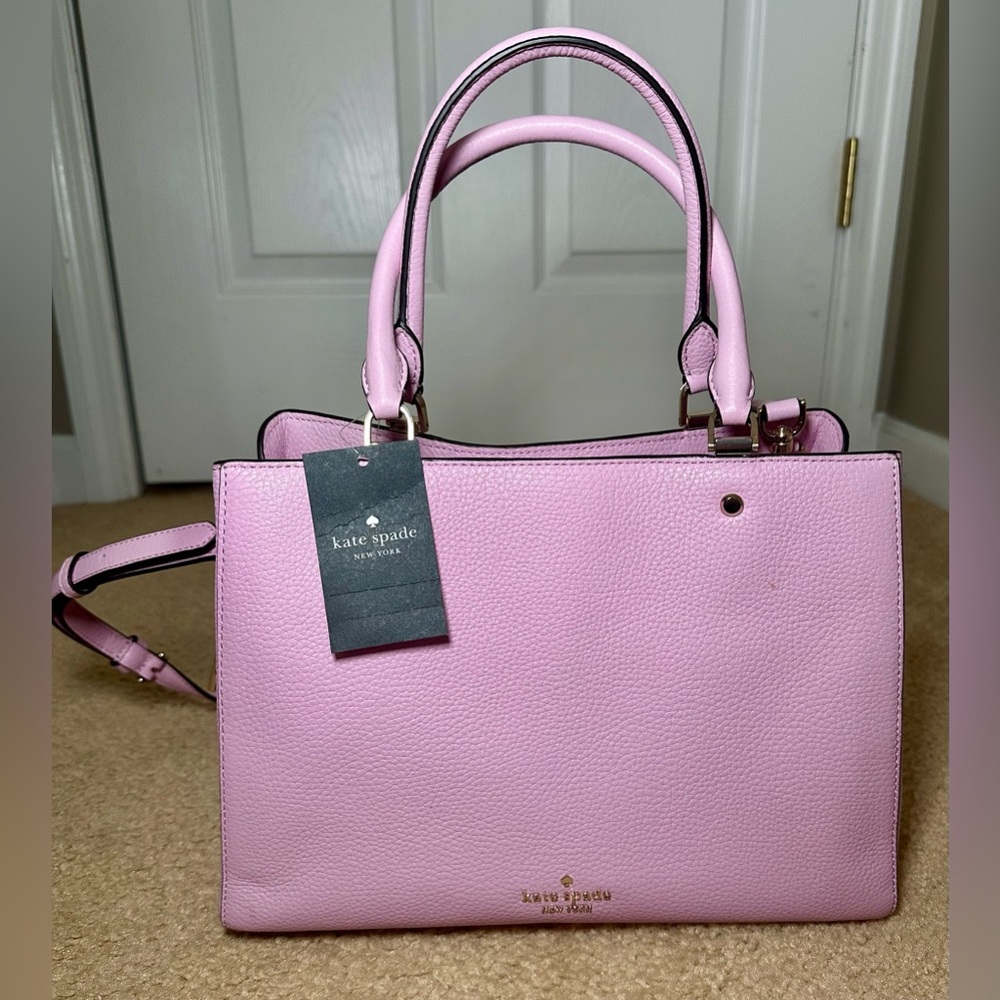 Kate Spade Lavender Leila Satchel Bag Quartz Pink